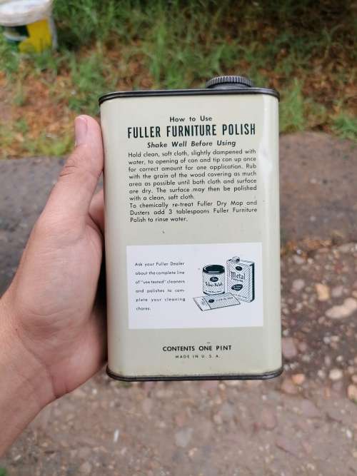 Vintage Fuller Brush Co. Furniture Polish Advertising Tin
