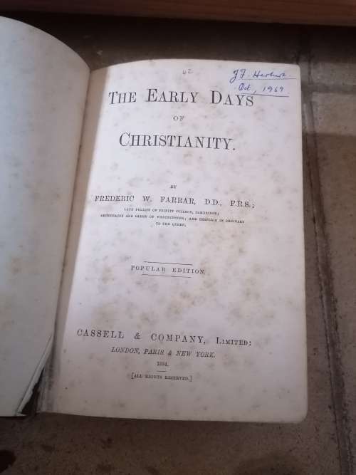 1884 the early days of christianity by F. W. Farrar