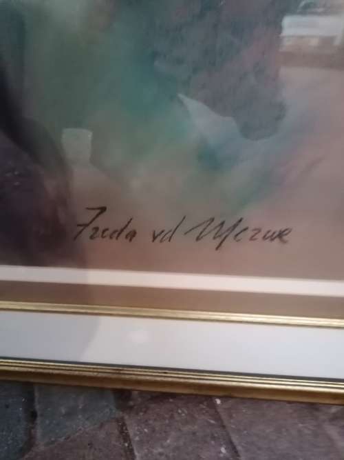 Stunning Large Freda van der merwe pastel painting