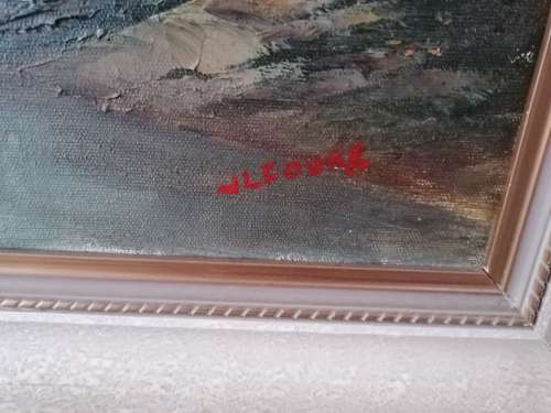 Massive original JL FOURIE painting. Frame 136cm x 90cm without 119cm x 75cm