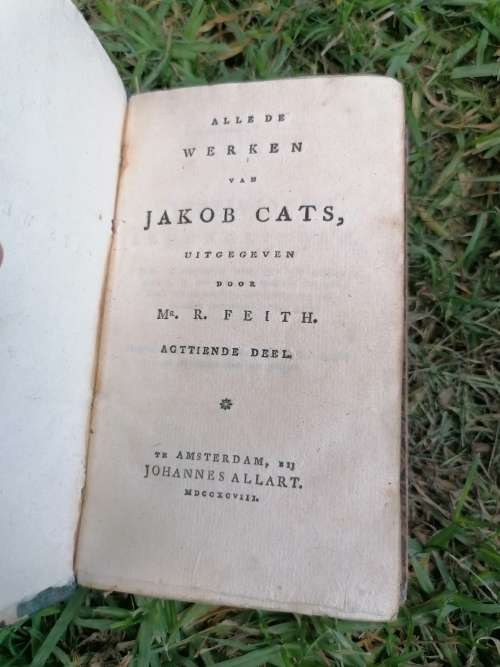 Alle de Werken van Jacob Cats no 18... 1798