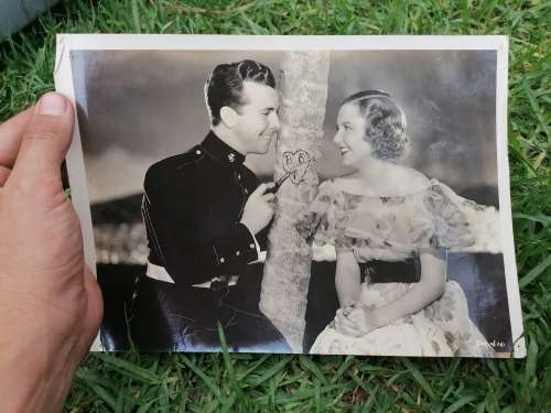 Vintage photo with stamp on the back