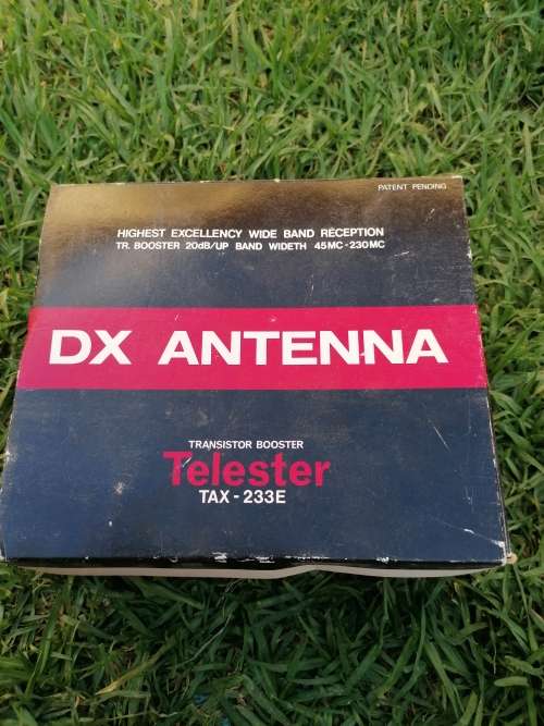 Vtg TRANSTAR TV TAX-233E PX Antenna Transistor Booster w/Box,