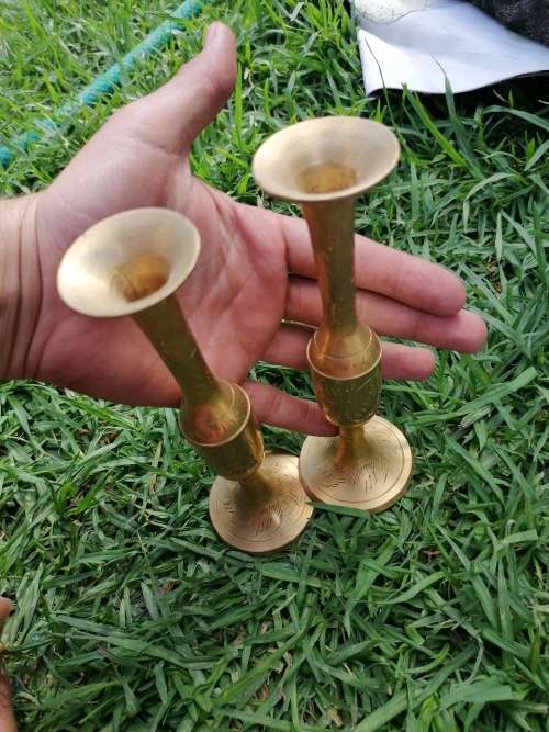 Set of brass items