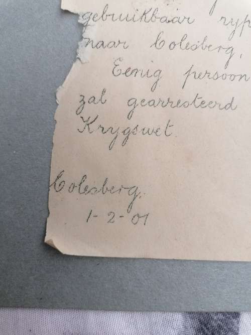 ULTRA RARE BOER WAR AFRICANA 1901 DOCUMENT SIGNED BY Major F. W. G. Tothill