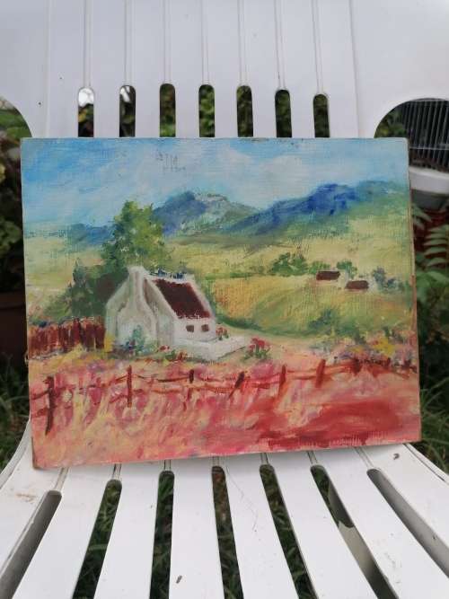 Original unsigned painting 28cm x 22.5cm