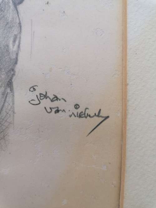 ORIGINAL jOHAN VAN NIEKERK PENCIL DRAWING