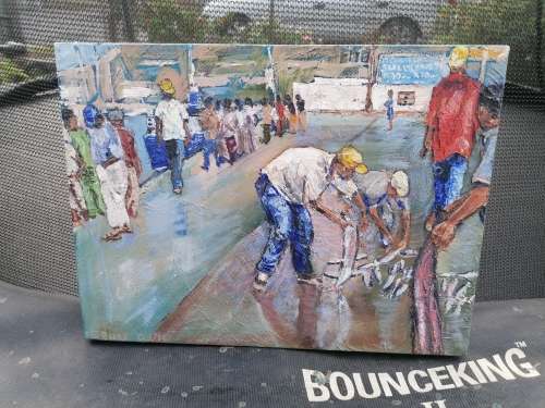 GEOFF BURR PAINTING TITLE `HOUT BAY HARBOUR `