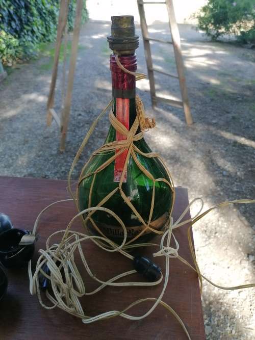 Vintage bottle lamp