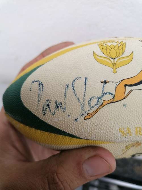 Rare find, Signed minature springbok rugby ball