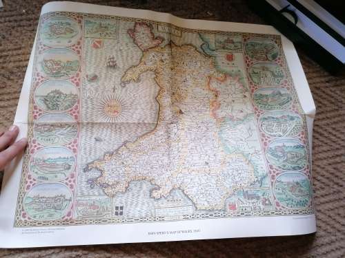 John speed map of wales c 1610 replica