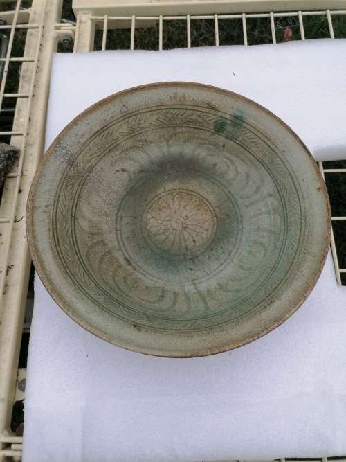 14th-15th century 600+ years Thai Sawankhalok celedon bowl