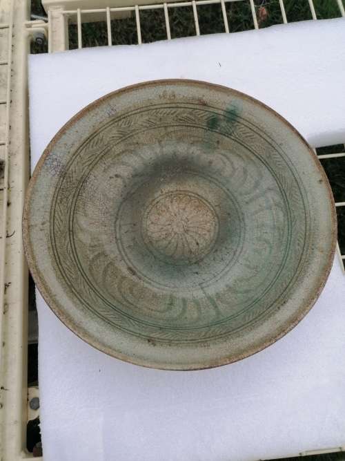 14th-15th century 600+ years Thai Sawankhalok celedon bowl