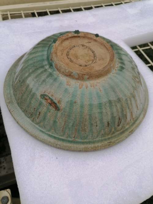 14th-15th century 600+ years Thai Sawankhalok celedon bowl