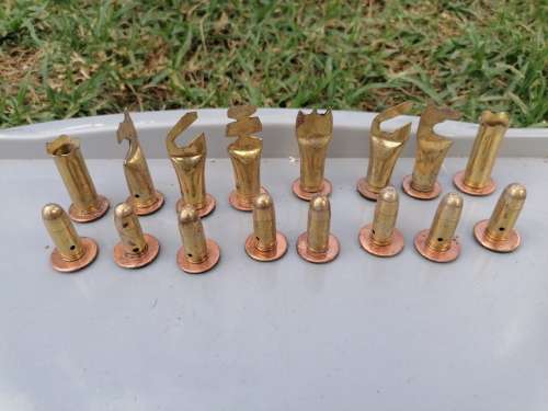 Rhodesian military chess set,pieces constructed from bullet cases