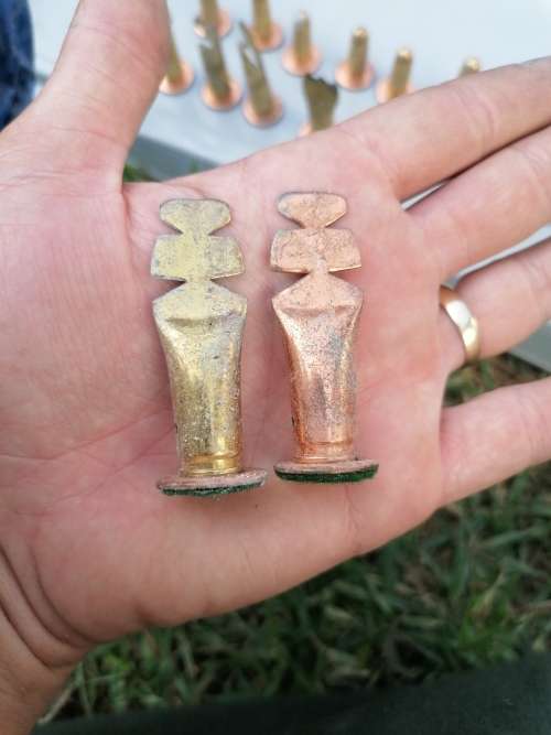 Rhodesian military chess set,pieces constructed from bullet cases