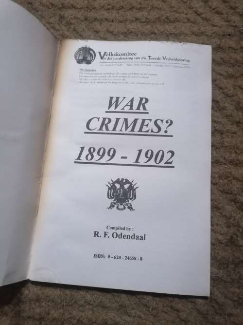 War crimes? 1899-1902 R. F. ODENDAAL