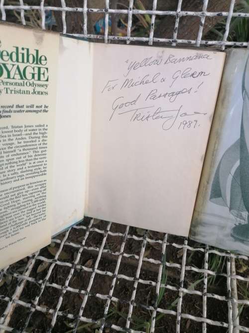 Rare signed Voyage books by Tristan Jones