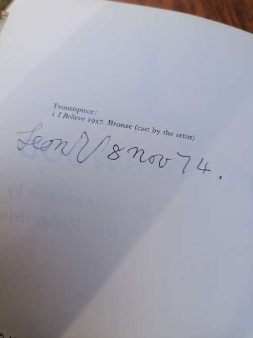 Leon Underwood signed book