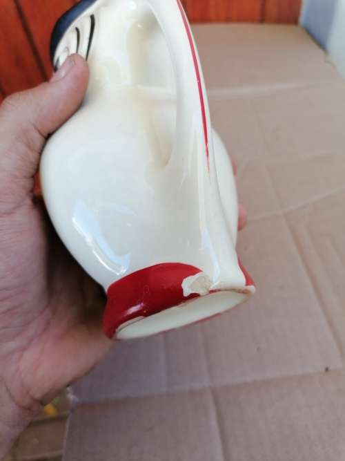 RARE Antique Boho Chic Erphila Czech Ceramic Toucan Creamer Pitcher