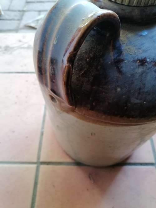 VINTAGE CERAMIC FLAGON WITH STOPPER
