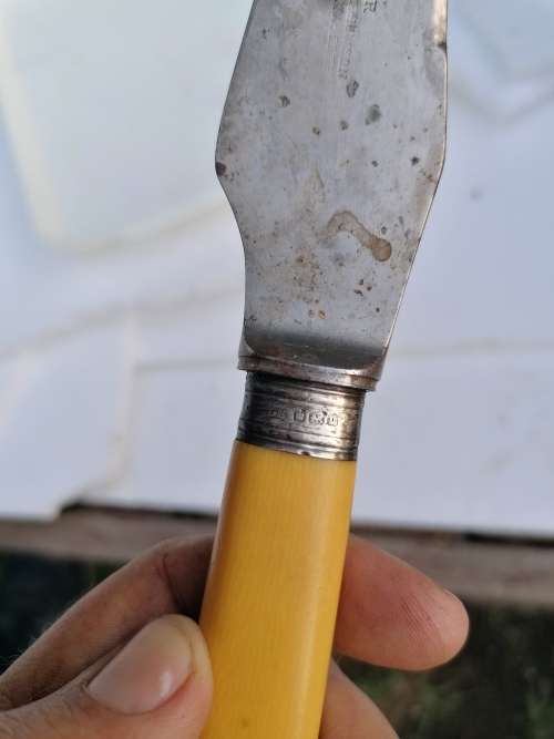 Vintage Harrison Bros & Howson. Known as Cutlers to His Majesty  knife with sterling silver