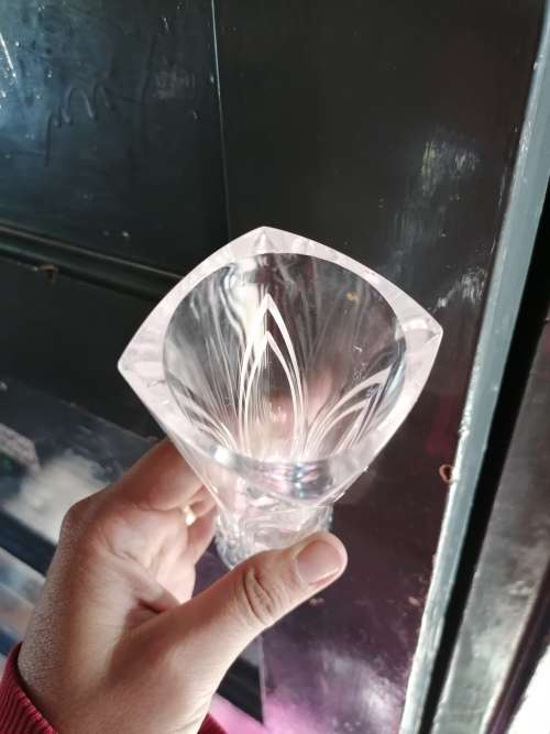 French `Cristal d` Arques` Genuine Lead Crystal Flower Vase
