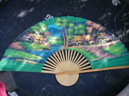 Stunning Large fan painting