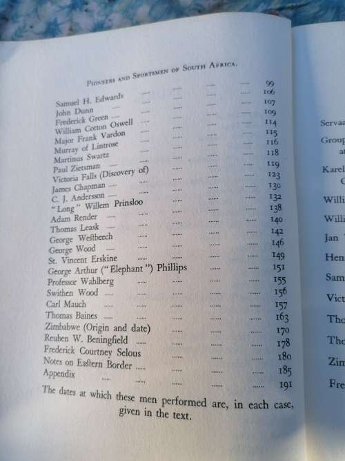 Pioneers and Sportsmen of South Africa 1760-1890 Servaas D Le Roux