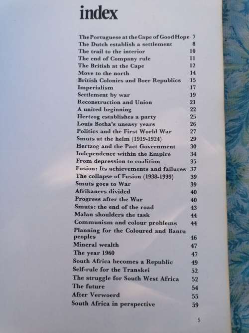History of South Africa by W. J De kock