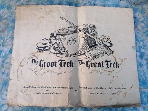 DIE GROOT TREK / THE GREAT TREK - Uitgegee deur Kommando-Sigarette, geen druk datum, 12 A4 bladsy