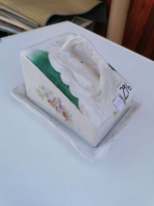 Vintage porcelain cheese dish