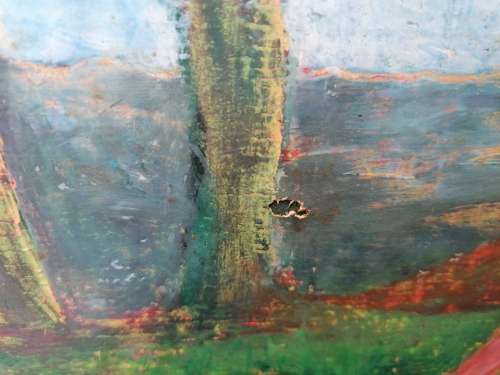 Very rare a original Sfiso Ka-Mkame painting, his work rarely come on auction