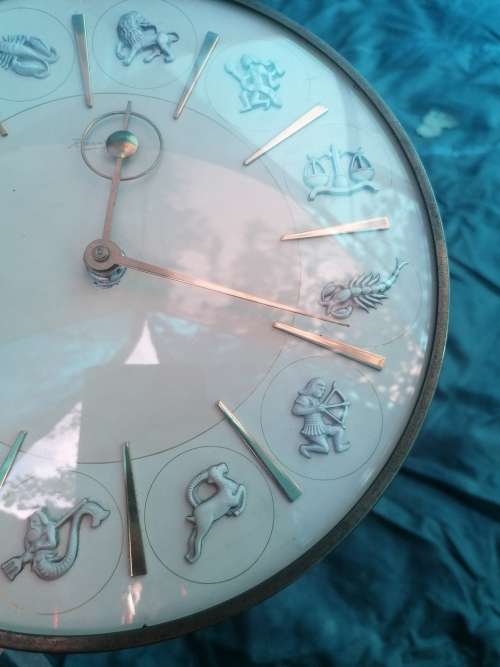 Rare Vintage 1960s Zodiac Wall Clock