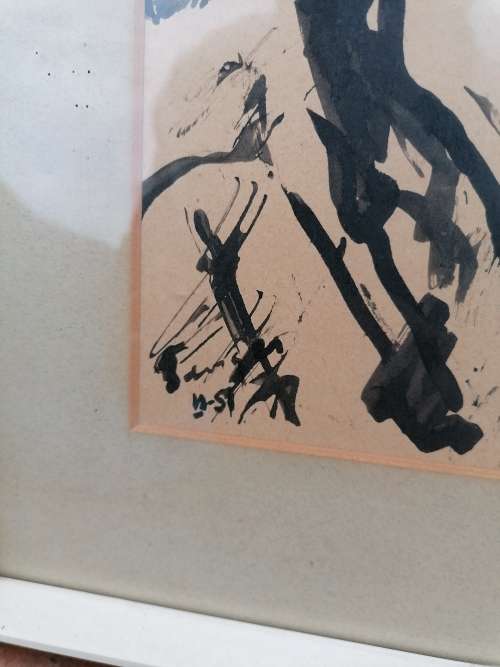 Rare find a original Marylski Jerzy Luszczewski (George) self portrait 1957