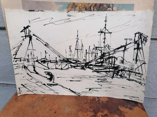 Rare find a original Marylski Jerzy Luszczewski (George)drawing