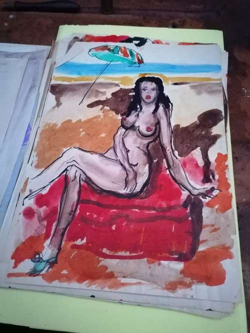 Rare find a original Marylski Jerzy Luszczewski (George) nude
