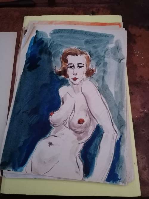 Rare find a original Marylski Jerzy Luszczewski (George) nude