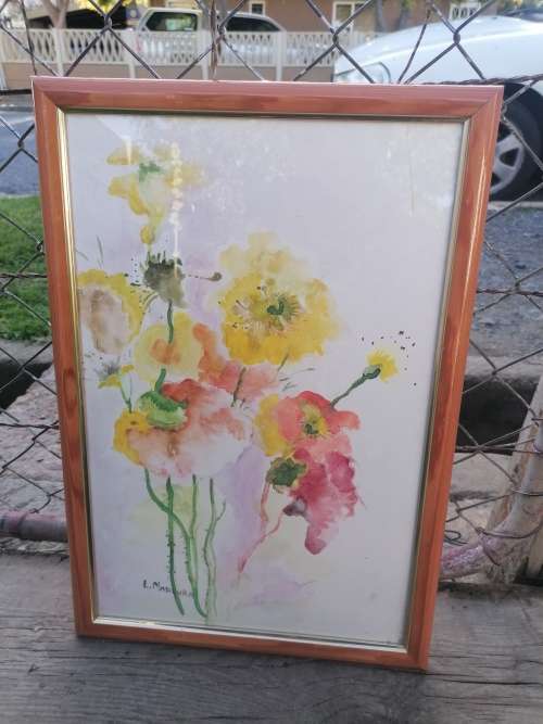 Poppies painting by lloyd madzura 41cm x 27cm without frame