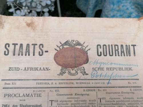 Rare find complete 1891&1892 STAATSCOURANT ZAR