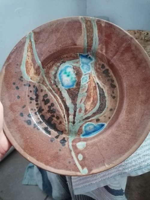 Lovely pottery plate by wendy