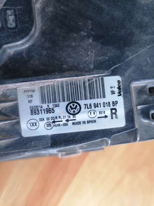 7l6 941 018 BP Volkswagen golf car light