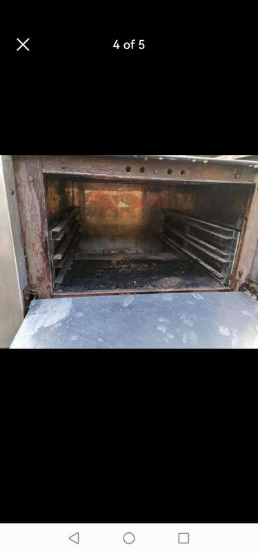 Large and heavy industrial gas stove