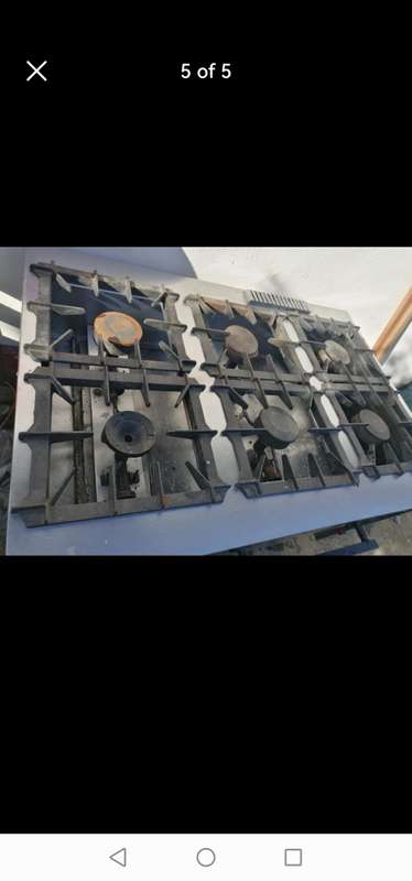 Large and heavy industrial gas stove
