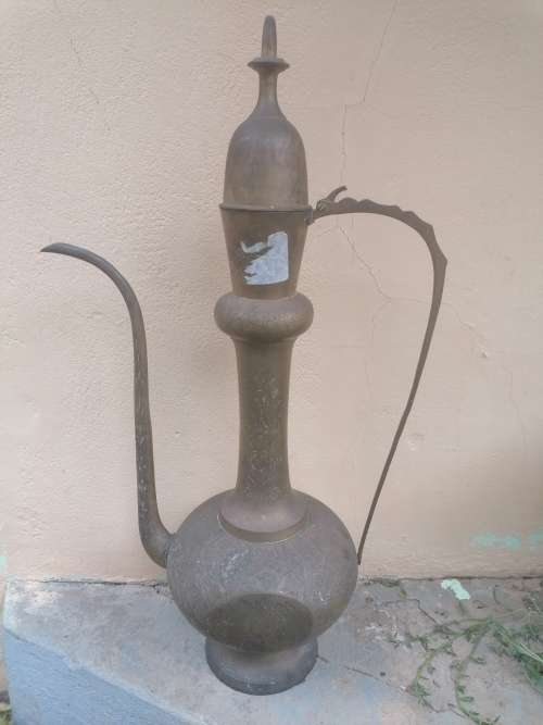 Large brass kettle