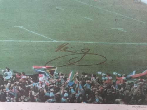 Large 1995 world cup.picture signed by photographer 119cm x 62cm