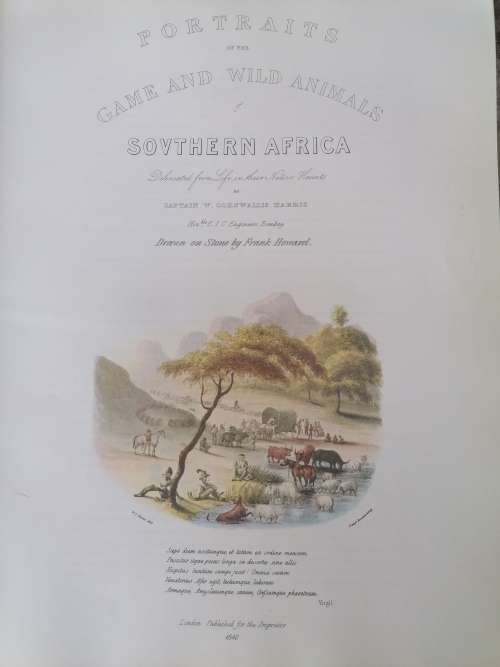 Portraits of the Game and Wild Animals of Southern Africa.  Cornwallis Harris, Captain W.