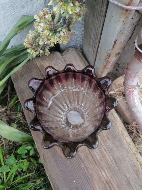 Vintage murano vase. Some cracks in the inside of the glass
