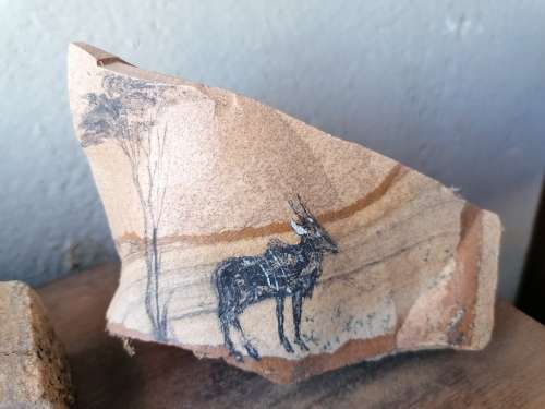 2 lovely painting on rock