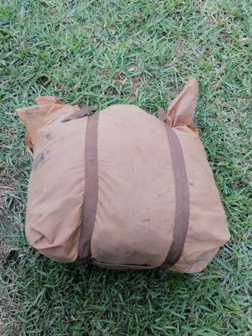 Vintage border war period army sleeping bag. Needs a good clean